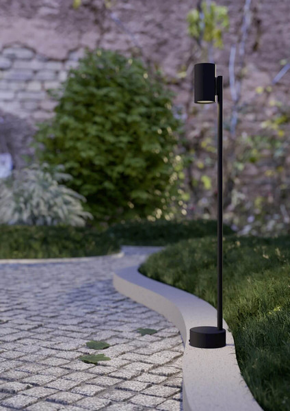 Eglo LED Außen-Stehleuchte Izzalini GU10 2,8W warmweiss 3000K IP44 Schwarz Stahl 85cm 900996