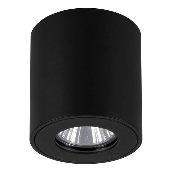 Eglo Außen-Deckenleuchte Torrecola GU10 IP44 Schwarz Klar Aluminium Glas Ø8cm 901028