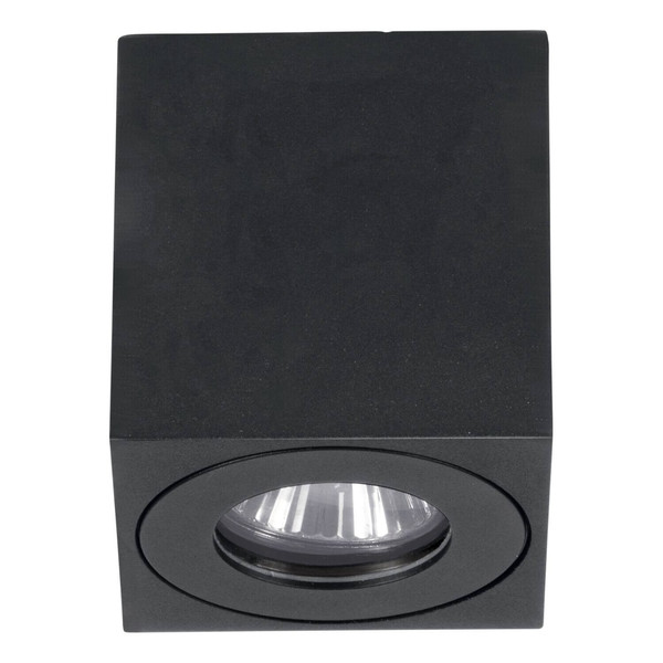 Eglo Außen-Deckenleuchte Torrecola GU10 IP44 Schwarz Klar Aluminium Glas 9,5x8cm 901029