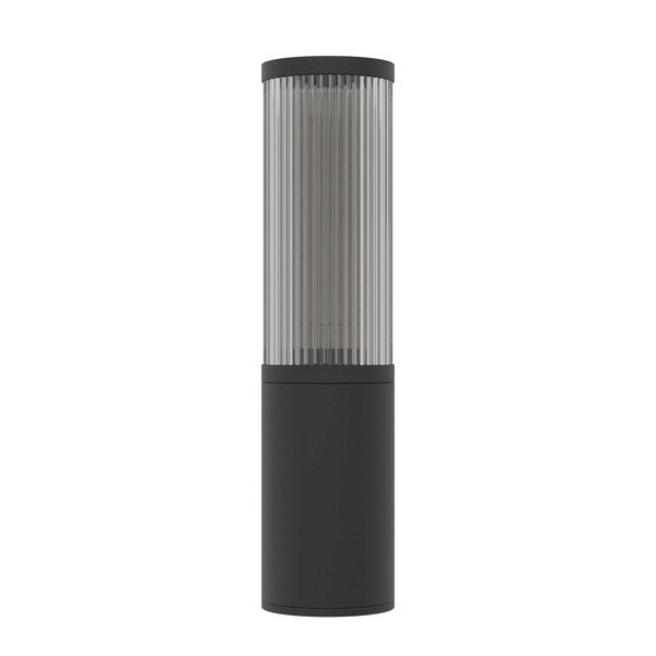 Eglo Außen-Wandleuchte Salle E27 IP54 Schwarz Schwarz-transparent Aluminium Ø7,5cm 901033