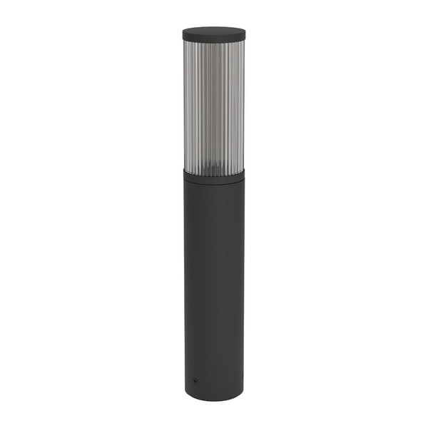 Eglo Sockelleuchte Salle E27 IP54 Schwarz Schwarz-transparent Aluminium 46,5cm 901034