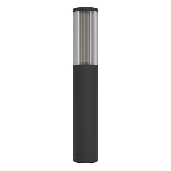 Eglo Sockelleuchte Salle E27 IP54 Schwarz Schwarz-transparent Aluminium 46,5cm 901034