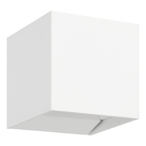 Eglo LED Außen-Wandleuchte Calpino 3 2-flammig 2x 2,8W warmweiss 3000K IP54 Weiss Klar Aluguss Glas 10x10cm 901063