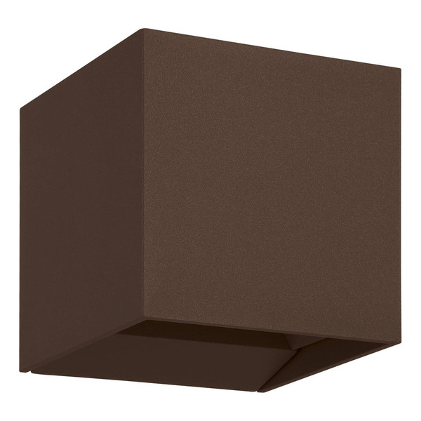 Eglo LED Außen-Wandleuchte Calpino 3 2-flammig 2x 2,8W warmweiss 3000K IP54 Rostbraun Klar Aluguss Glas 10x10cm 901066