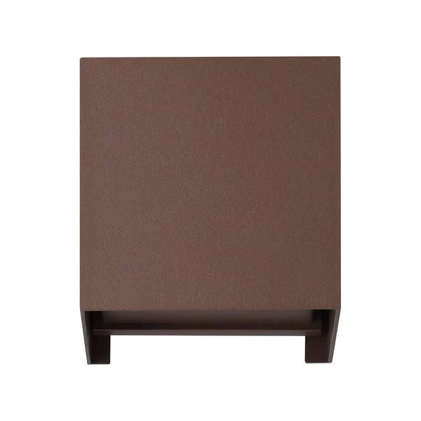 Eglo LED Außen-Wandleuchte Calpino 3 2-flammig 2x 2,8W warmweiss 3000K IP54 Rostbraun Klar Aluguss Glas 10x10cm 901066