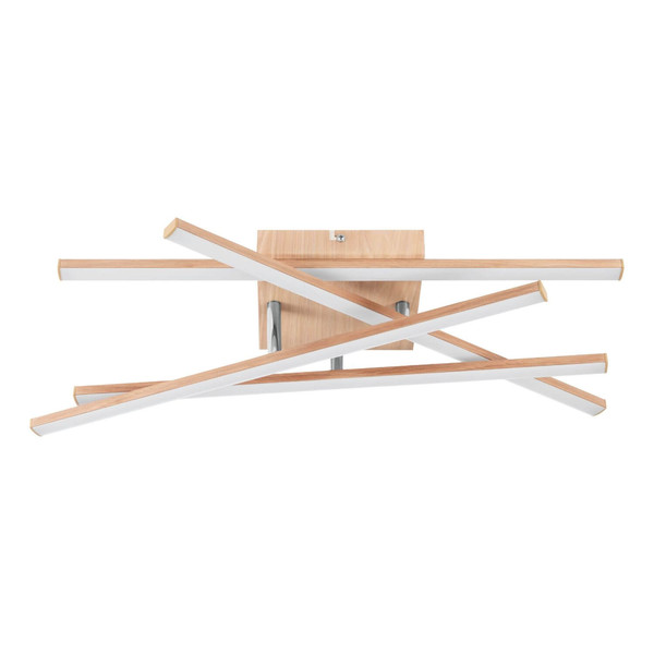 Eglo LED Deckenleuchte Lasana 4 20,5W warmweiss 3000K Hellbraun Stahl Aluminium 51x51cm 901104