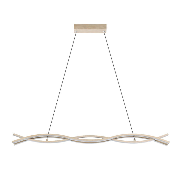 Eglo LED Pendelleuchte Lasana 4 35W warmweiss 3000K Hellbraun Stahl Aluminium 90x6cm 901106