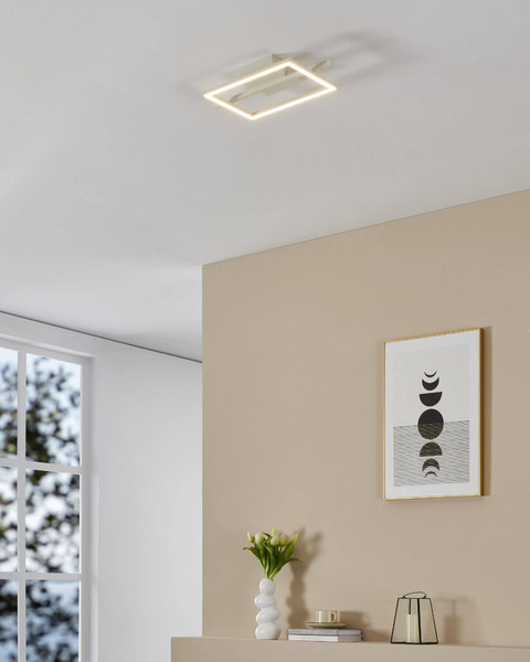 Eglo LED Deckenleuchte Amandolo dimmbar 17W RGB CCT warm-/tageslichtweiss 2700-6500K Weiss Aluminium Stahl 40x20cm 901116