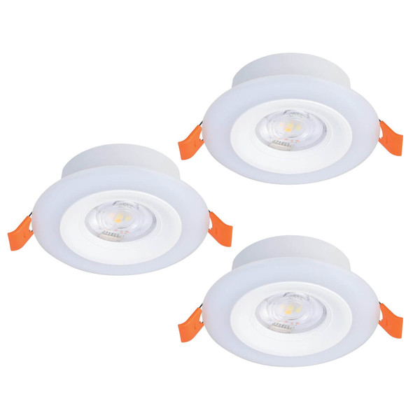 Eglo LED Einbauspot Calonge RGB 3-flammig dimmbar 3x 3,8W CCT warm-/tageslichtweiss 2700-6500K IP44 Weiss Ø10cm 901117