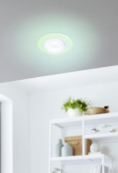 Eglo LED Einbauspot Calonge RGB 3-flammig dimmbar 3x 3,8W CCT warm-/tageslichtweiss 2700-6500K IP44 Weiss Ø10cm 901117