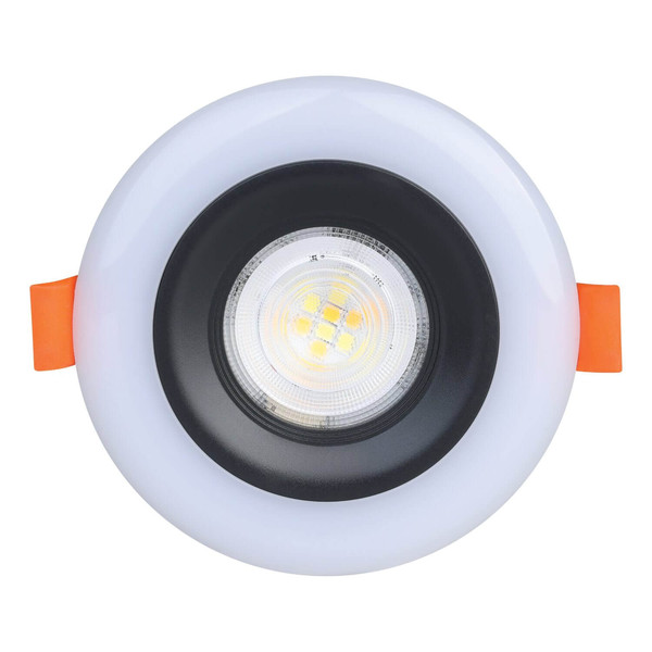 Eglo LED Einbauspot Calonge RGB 3-flammig dimmbar 3x 3,8W CCT warm-/tageslichtweiss 2700-6500K IP44 Schwarz Weiss Ø10cm 901118