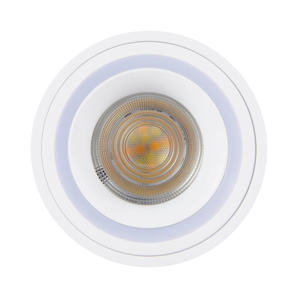 Eglo LED Aufbauleuchte Carosso-Z Smart GU10 dimmbar 4,9W RGB CCT warm-/tageslichtweiss 2700-6500K Zigbee Weiss Aluminium Ø8cm 901169