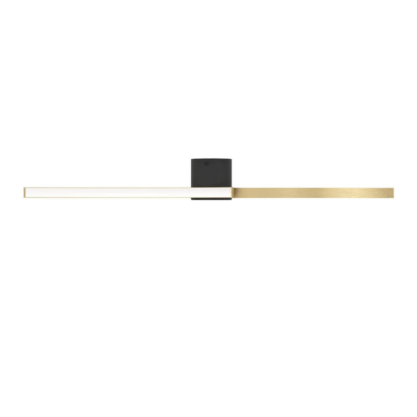 Eglo LED Deckenleuchte Aieta 12W neutralweiss 4000K Schwarz Messing-gebürstet Stahl 72x13cm 901215