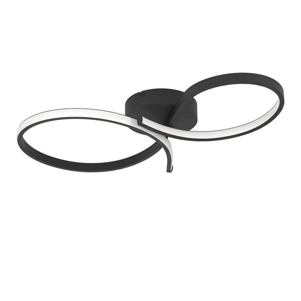 Eglo LED Deckenleuchte Serpins 21W warmweiss 3000K Schwarz Aluminium Stahl 60x34cm 901266