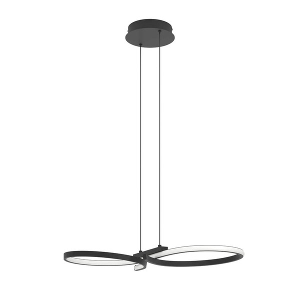 Eglo LED Pendelleuchte Serpins 21W warmweiss 3000K Schwarz Aluminium Stahl 66x30cm 901267