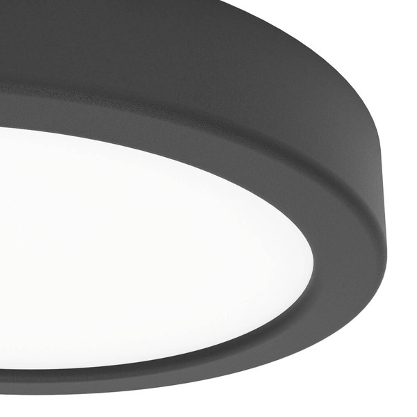 Eglo LED Aufbauleuchte Fueva 6 7,5W CCT warm-/neutral-/tageslichtweiss 2700/4000/6500K IP44 Schwarz Ø17cm 901324