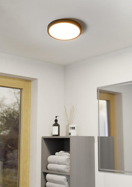 Eglo LED Aufbauleuchte Fueva 6 14,2W CCT warm-/neutral-/tageslichtweiss 2700/4000/6500K IP44 Schwarz Ø28cm 901326
