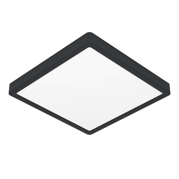 Eglo LED Aufbauleuchte Fueva 6 13W CCT warm-/neutral-/tageslichtweiss 2700/4000/6500K IP44 Schwarz 29x29cm 901331