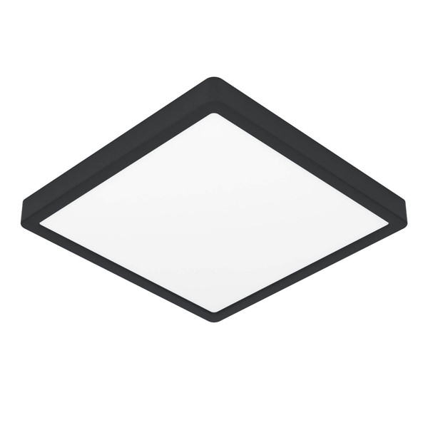 Eglo LED Aufbauleuchte Fueva 6-Z Smart dimmbar 13,5W RGB CCT warm-/tageslichtweiss 2700-6500K Zigbee IP44 Schwarz 29,5x29,5cm 901375