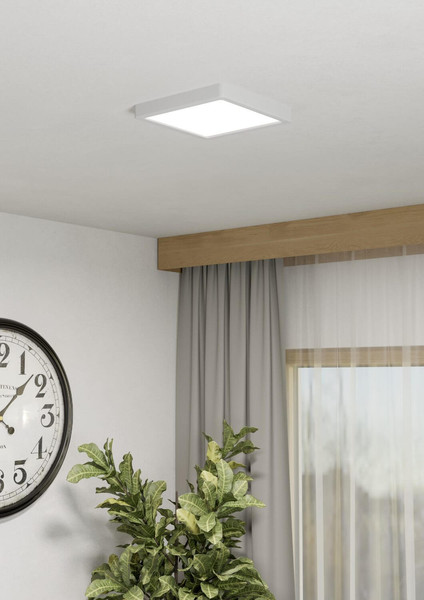 Eglo LED Aufbauleuchte Fueva 6-Z Smart dimmbar 10,5W RGB CCT warm-/tageslichtweiss 2700-6500K Zigbee IP44 Weiss 22x22cm 901378