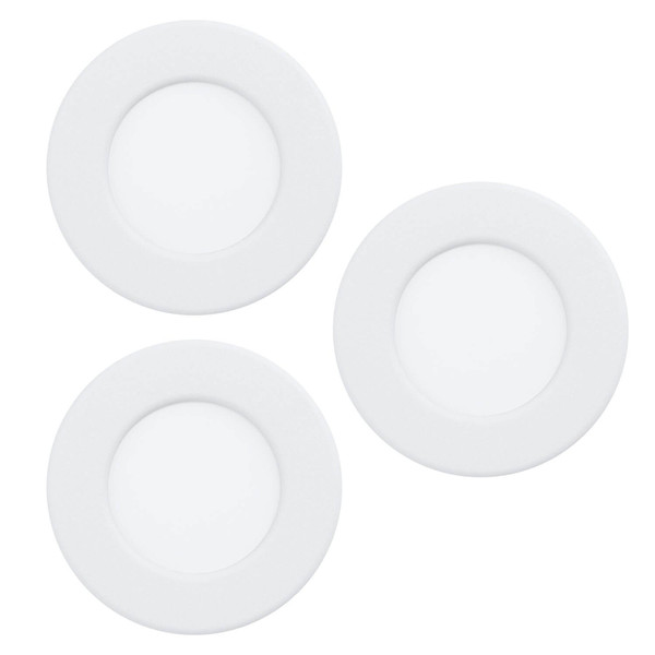 Eglo LED Einbauleuchte Fueva 6 3-flammig 3x 3,7W CCT warm-/neutral-/tageslichtweiss 2700/4000/6500K Weiss Ø9cm 901394