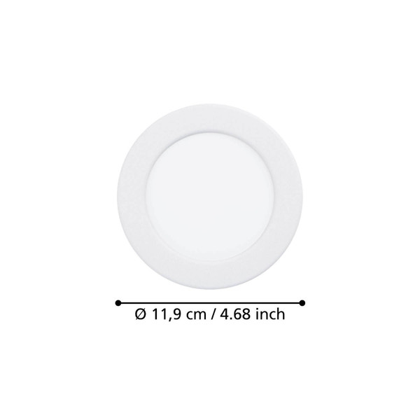 Eglo LED Einbauleuchte Fueva 6 6,3W CCT warm-/neutral-/tageslichtweiss 2700/4000/6500K Weiss Ø12cm 901396