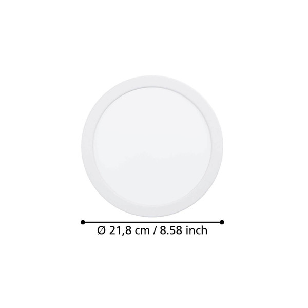 Eglo LED Einbauleuchte Fueva 6 18,5W CCT warm-/neutral-/tageslichtweiss 2700/4000/6500K Weiss Ø22cm 901398