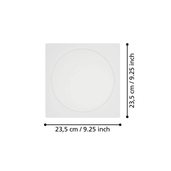 Eglo LED Einbauleuchte Fueva 6 18,5W CCT warm-/neutral-/tageslichtweiss 2700/4000/6500K Weiss 22x22cm 901402