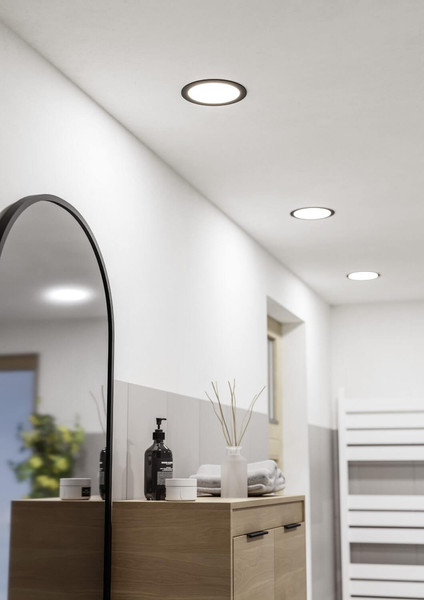 Eglo LED Einbauleuchte Fueva 6 10,5W CCT warm-/neutral-/tageslichtweiss 2700/4000/6500K IP44 Schwarz Ø17cm 901414
