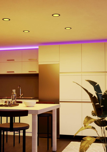 Eglo LED Einbauleuchte Fueva 6-Z Smart dimmbar 5W RGB CCT warm-/tageslichtweiss 2700-6500K Zigbee IP44 Schwarz Ø12cm 901426
