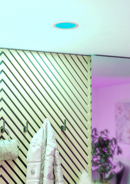 Eglo LED Einbauleuchte Fueva 6-Z Smart dimmbar 9,5W RGB CCT warm-/tageslichtweiss 2700-6500K Zigbee IP44 Weiss Ø17cm 901432