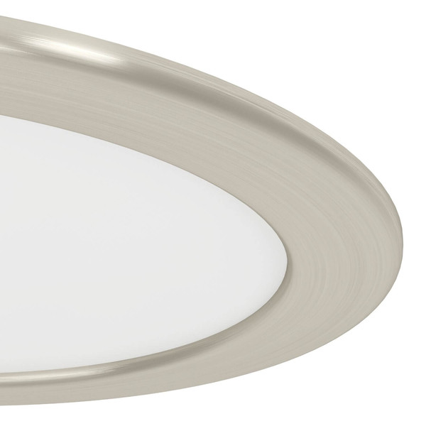 Eglo LED Einbauleuchte Fueva 6-Z Smart dimmbar 9,5W RGB CCT warm-/tageslichtweiss 2700-6500K Zigbee IP44 Nickel-matt Ø17cm 901436
