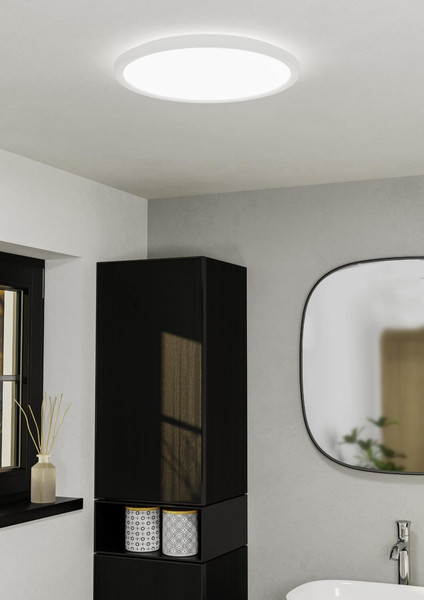 Eglo LED Deckenleuchte Rovito 18,5W CCT warm-/neutral-/tageslichtweiss 2700/4000/6500K IP44 Weiss Ø39cm 901447