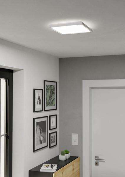 Eglo LED Deckenleuchte Rovito 13,4W CCT warm-/neutral-/tageslichtweiss 2700/4000/6500K IP44 Weiss 29x29cm 901449