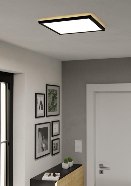Eglo LED Deckenleuchte Rovito-Z Smart dimmbar 17,6W RGB CCT warm-/tageslichtweiss 2700-6500K Zigbee IP44 Schwarz 39x39cm 901467