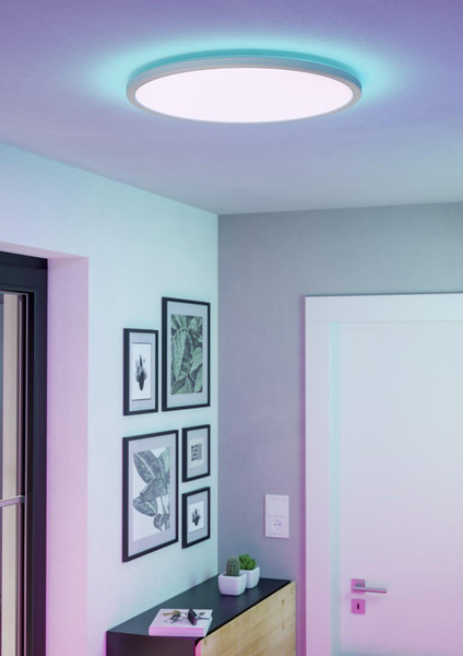Eglo LED Deckenleuchte Rovito-Z Smart dimmbar 16,8W RGB CCT warm-/tageslichtweiss 2700-6500K Zigbee IP44 Weiss Ø50cm 901473