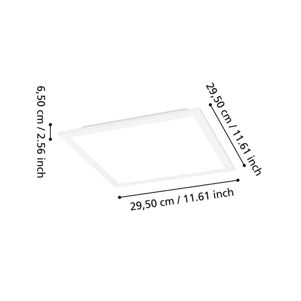 Eglo LED Deckenleuchte Moradillo-Z Smart dimmbar 14W RGB CCT warm-/tageslichtweiss 2700-6500K Zigbee Weiss Stahl 29,5x29,5cm 901512