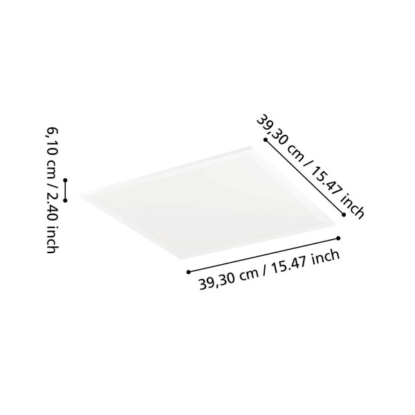 Eglo LED Deckenleuchte Moradillo-Z Smart dimmbar 19W RGB CCT warm-/tageslichtweiss 2700-6500K Zigbee Weiss Stahl 39x39cm 901513