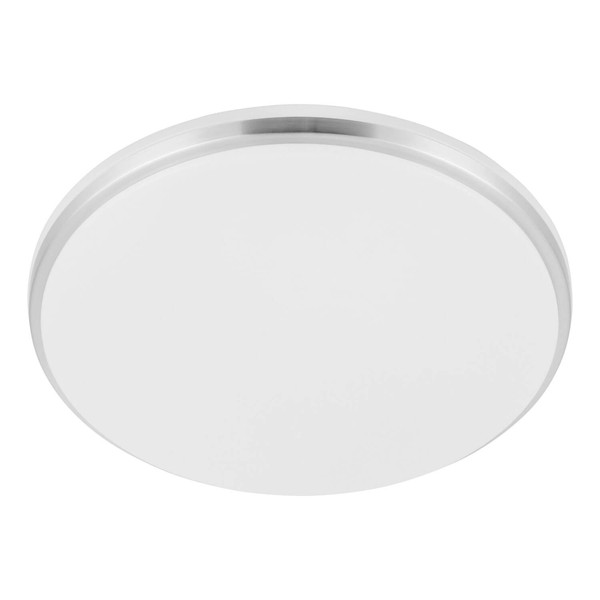 Eglo LED Deckenleuchte Margidore 18W CCT warm-/neutral-/tageslichtweiss 3000/4000/6500K IP54 Weiss Nickel-matt Stahl Ø34cm 901528