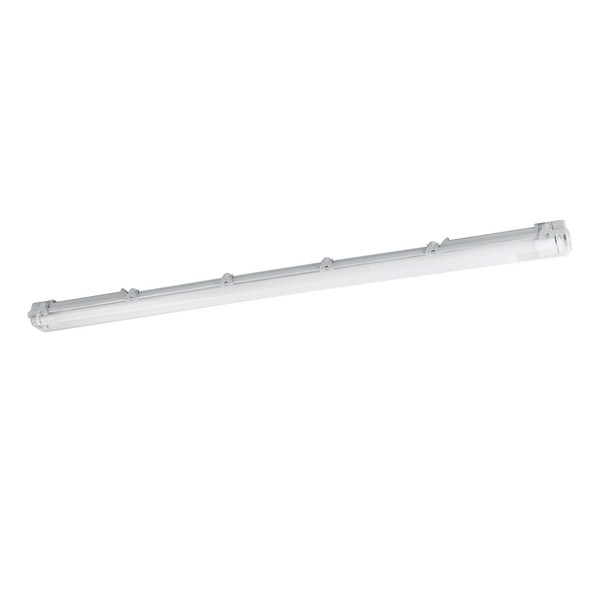 Eglo LED Feuchtraumleuchte Basic 2-flammig G13 2x 15W neutralweiss 4000K IP65 Grau Transparent 126x10cm 901542