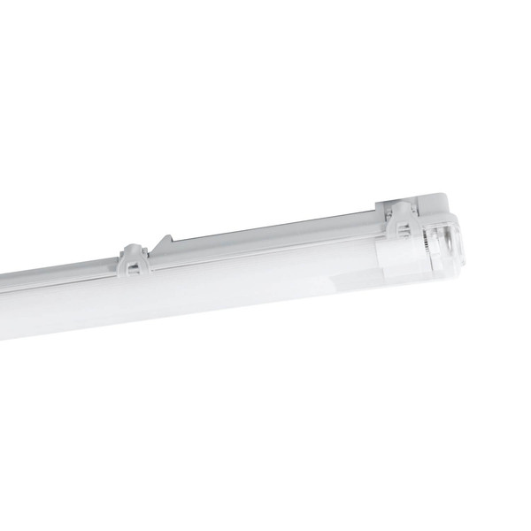 Eglo LED Feuchtraumleuchte Basic 2-flammig G13 2x 15W neutralweiss 4000K IP65 Grau Transparent 126x10cm 901542