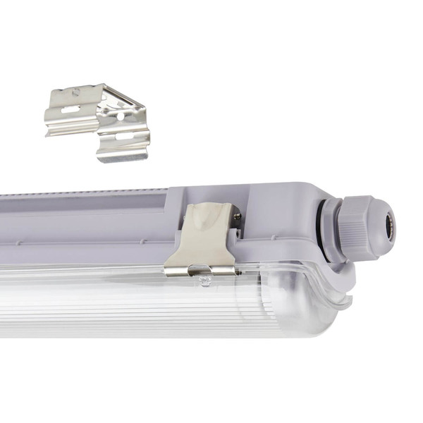 Eglo LED Feuchtraumleuchte Basic G13 23W neutralweiss 4000K IP65 Grau Transparent 156x7cm 901543