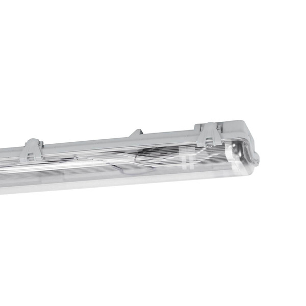 Eglo LED Feuchtraumleuchte Basic 2-flammig G13 2x 23W neutralweiss 4000K IP65 Grau Transparent 156x10cm 901544