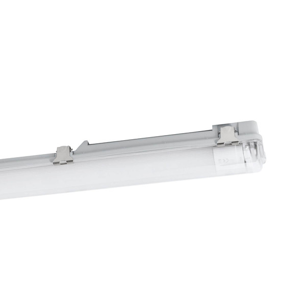 Eglo LED Feuchtraumleuchte Basic Plus 2-flammig G13 2x 15W neutralweiss 4000K IP65 Grau Transparent 126x10cm 901547