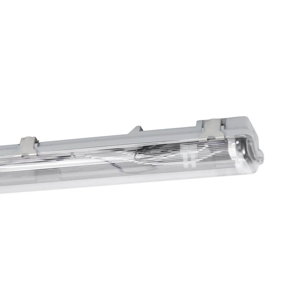 Eglo LED Feuchtraumleuchte Basic Plus 2-flammig G13 2x 23W neutralweiss 4000K IP65 Grau Transparent 156x10cm 901549