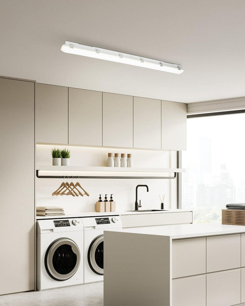 Eglo LED Feuchtraumleuchte Prime 33W neutralweiss 4000K IP65 Grau 119x8,5cm 901562