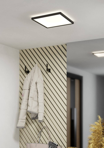 Eglo LED Deckenleuchte Minerario 16,4W warmweiss 3000K IP54 Schwarz 29x29cm 901574