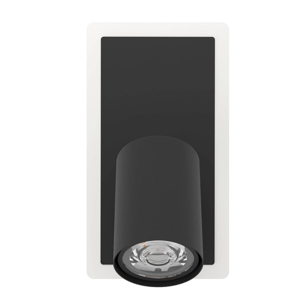 Eglo LED Wandleuchte Rimbocchi 1 7W warmweiss 3000K Schwarz Satiniert Stahl 18x14cm 901634