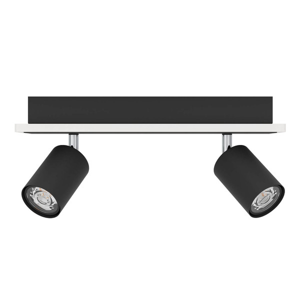 Eglo LED Deckenstrahler Rimbocchi 1 12W warmweiss 3000K Schwarz Satiniert Stahl 34x14cm 901635