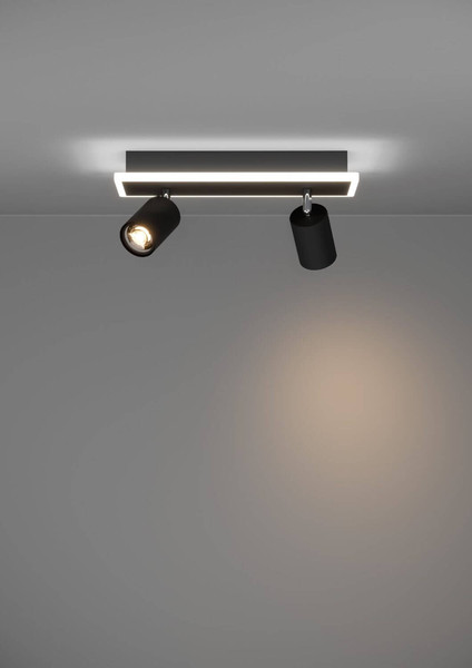 Eglo LED Deckenstrahler Rimbocchi 1 12W warmweiss 3000K Schwarz Satiniert Stahl 34x14cm 901635
